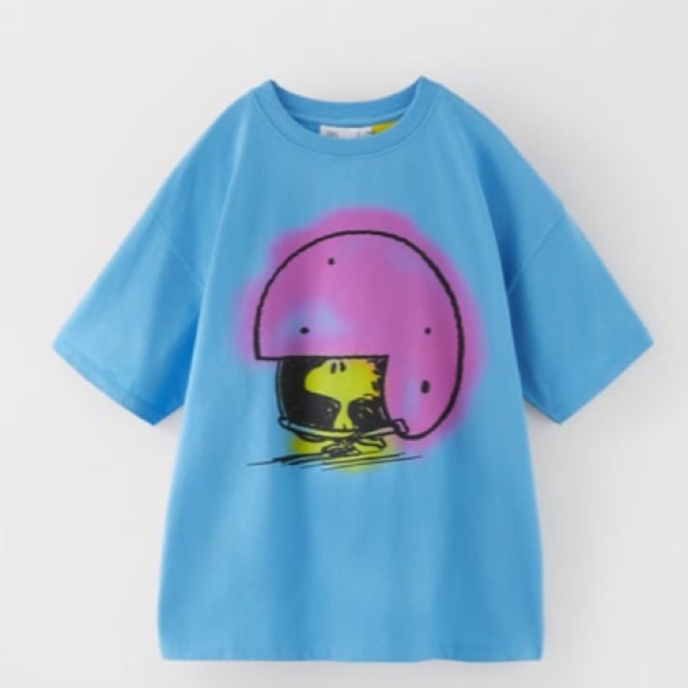 Zara Kids Cropped Snoopy Peanut T-shirt